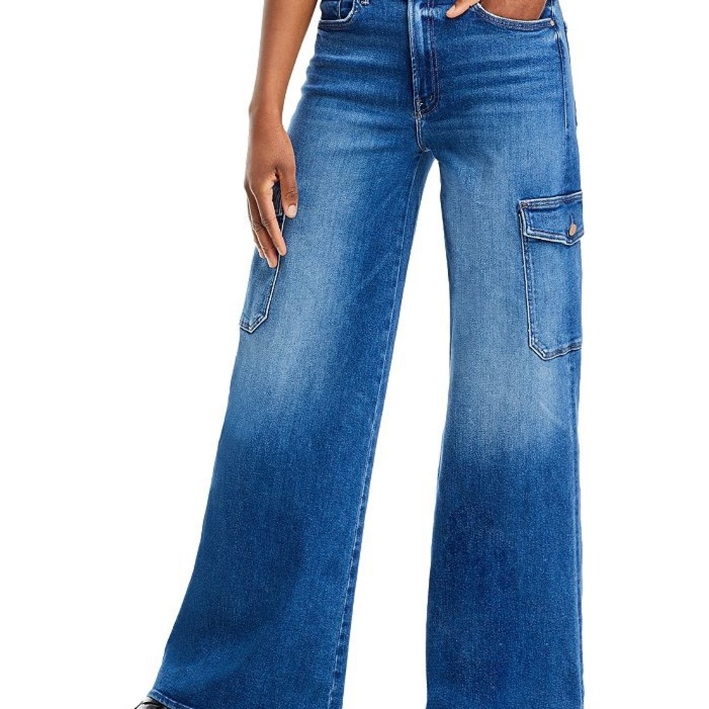 MOTHER Blue Flare Wide Leg Jeans